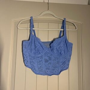 Gilly Hicks Blue Corset Top